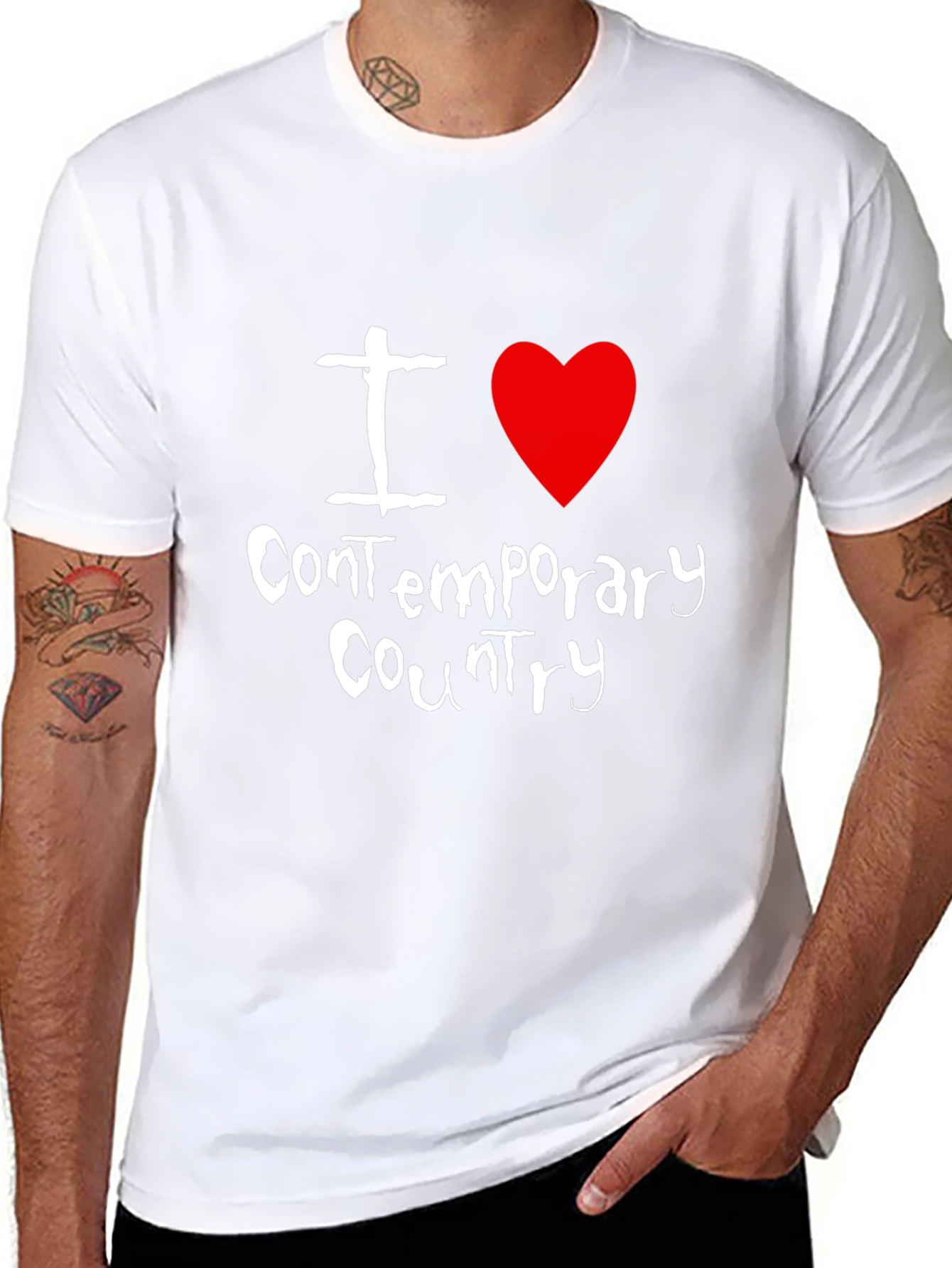 I Heart Contemporary Country Music Tee Shirt