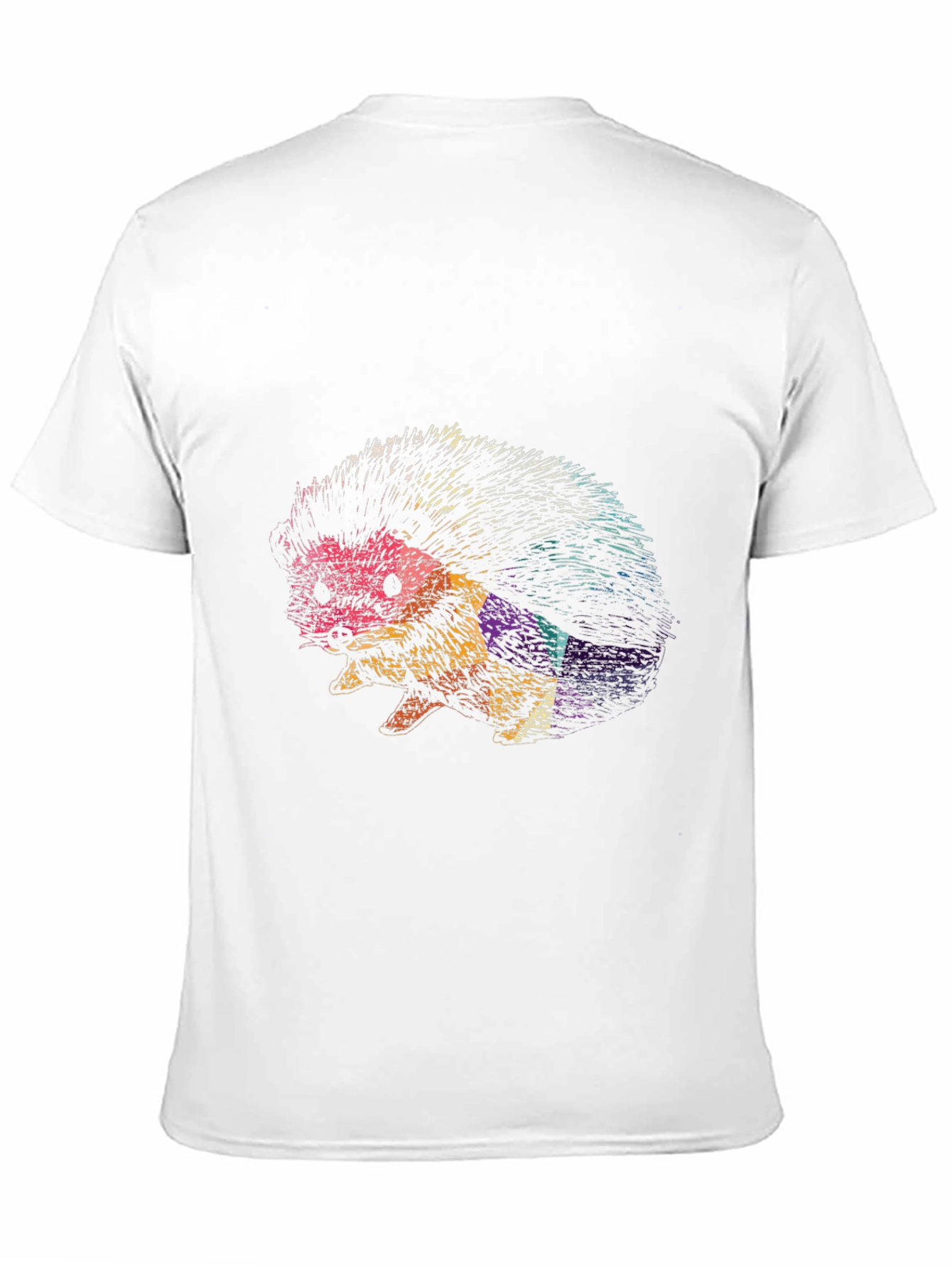 Cool Hedgehog Graphic Black Tee Shirt