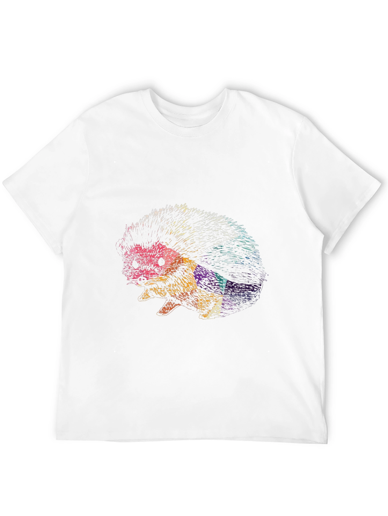 Cool Hedgehog Graphic Black Tee Shirt
