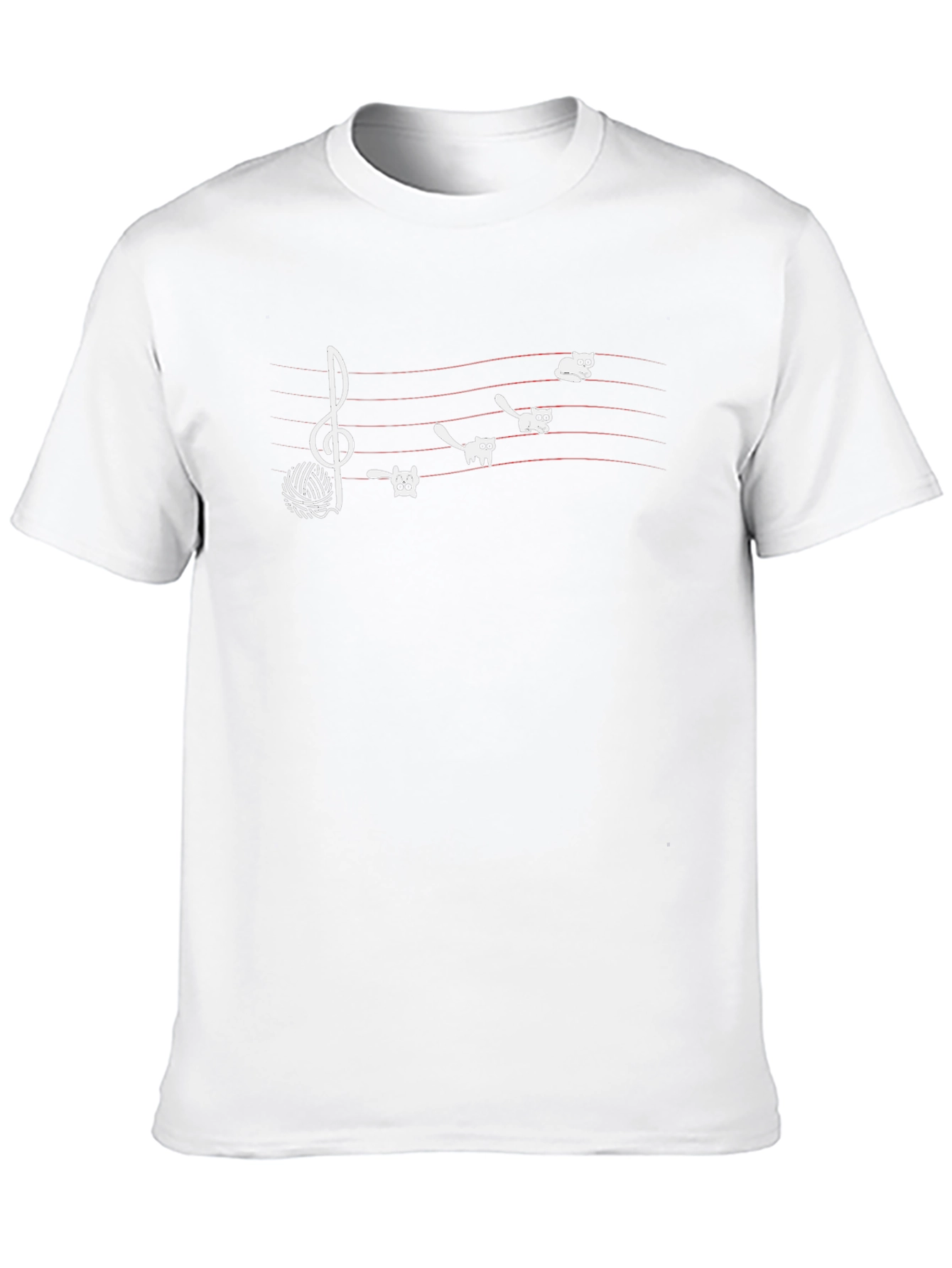 Musical Cats Black T-Shirt