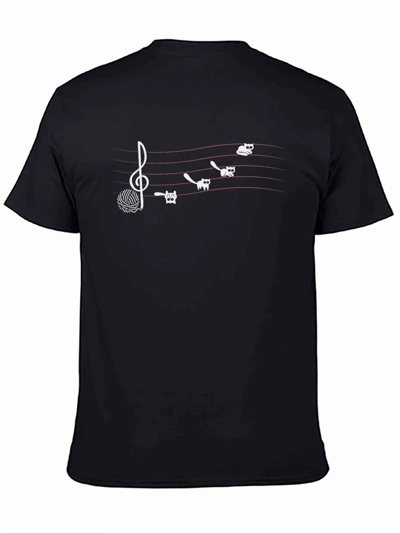 Musical Cats Black T-Shirt