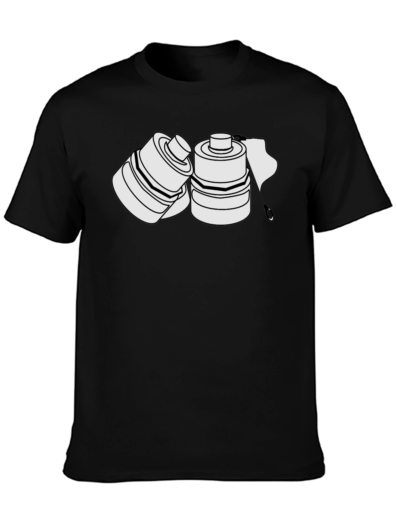 Unique Graphic T-Shirt - Black