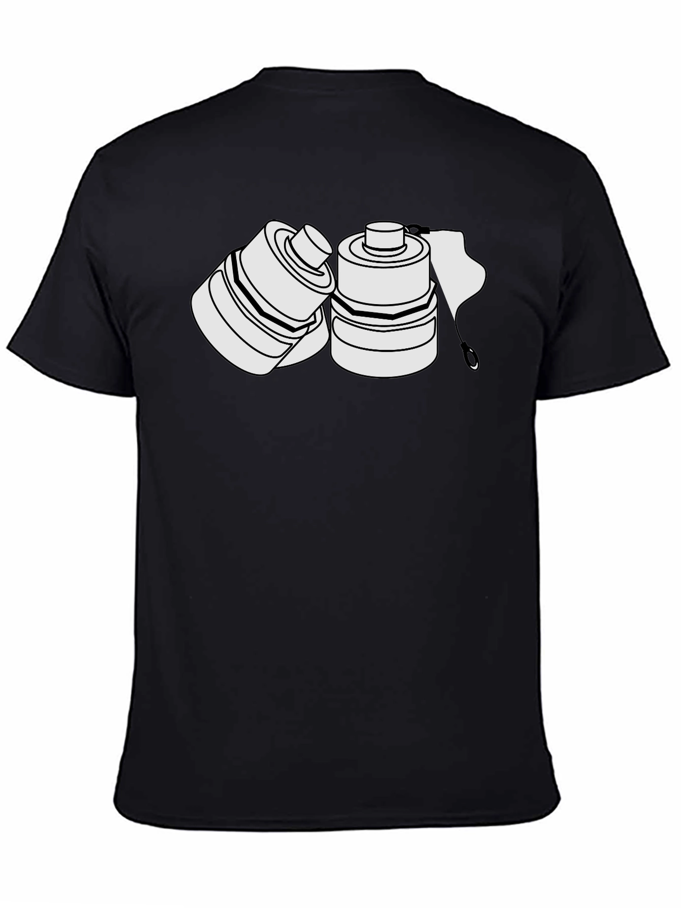 Unique Graphic T-Shirt - Black