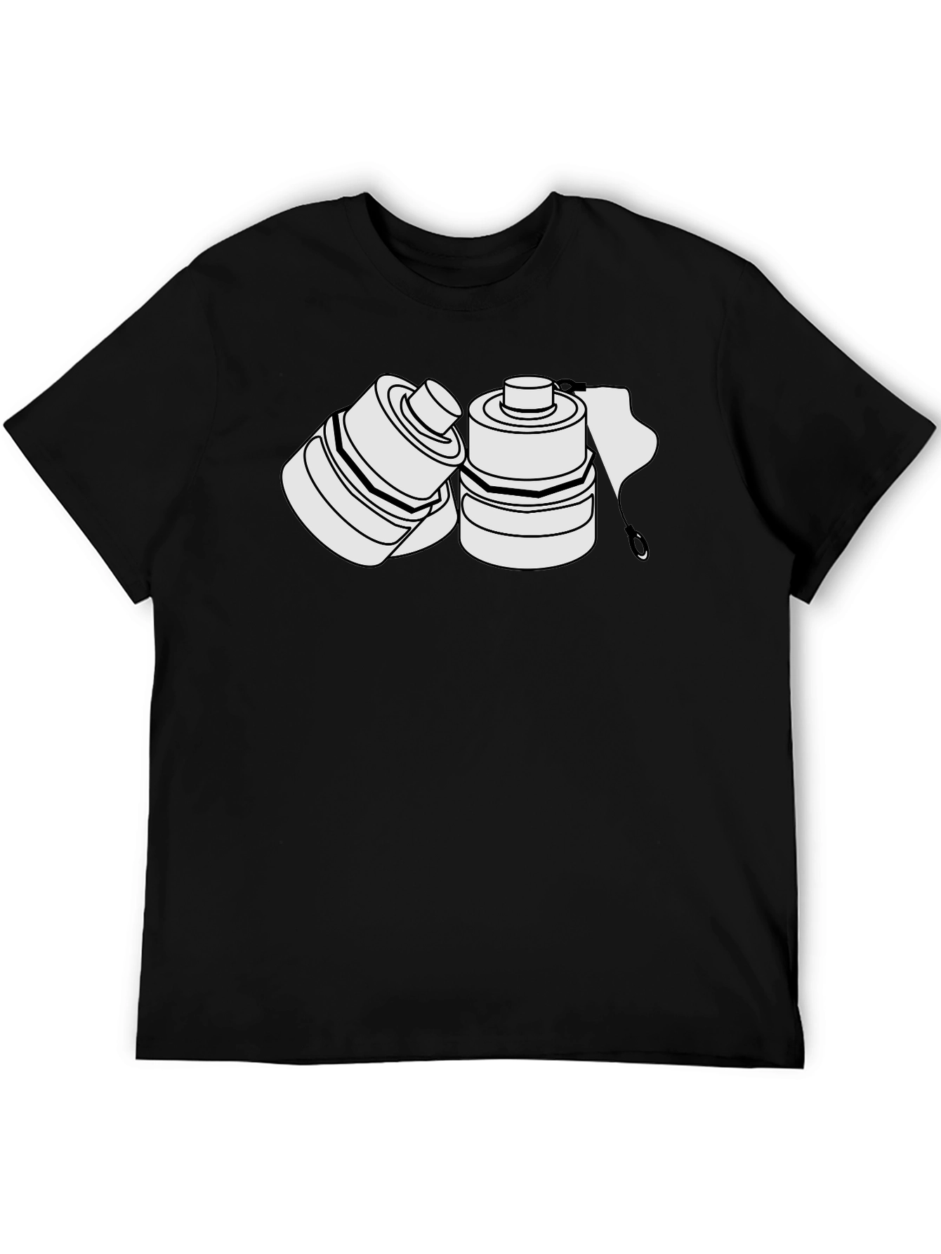 Unique Graphic T-Shirt - Black