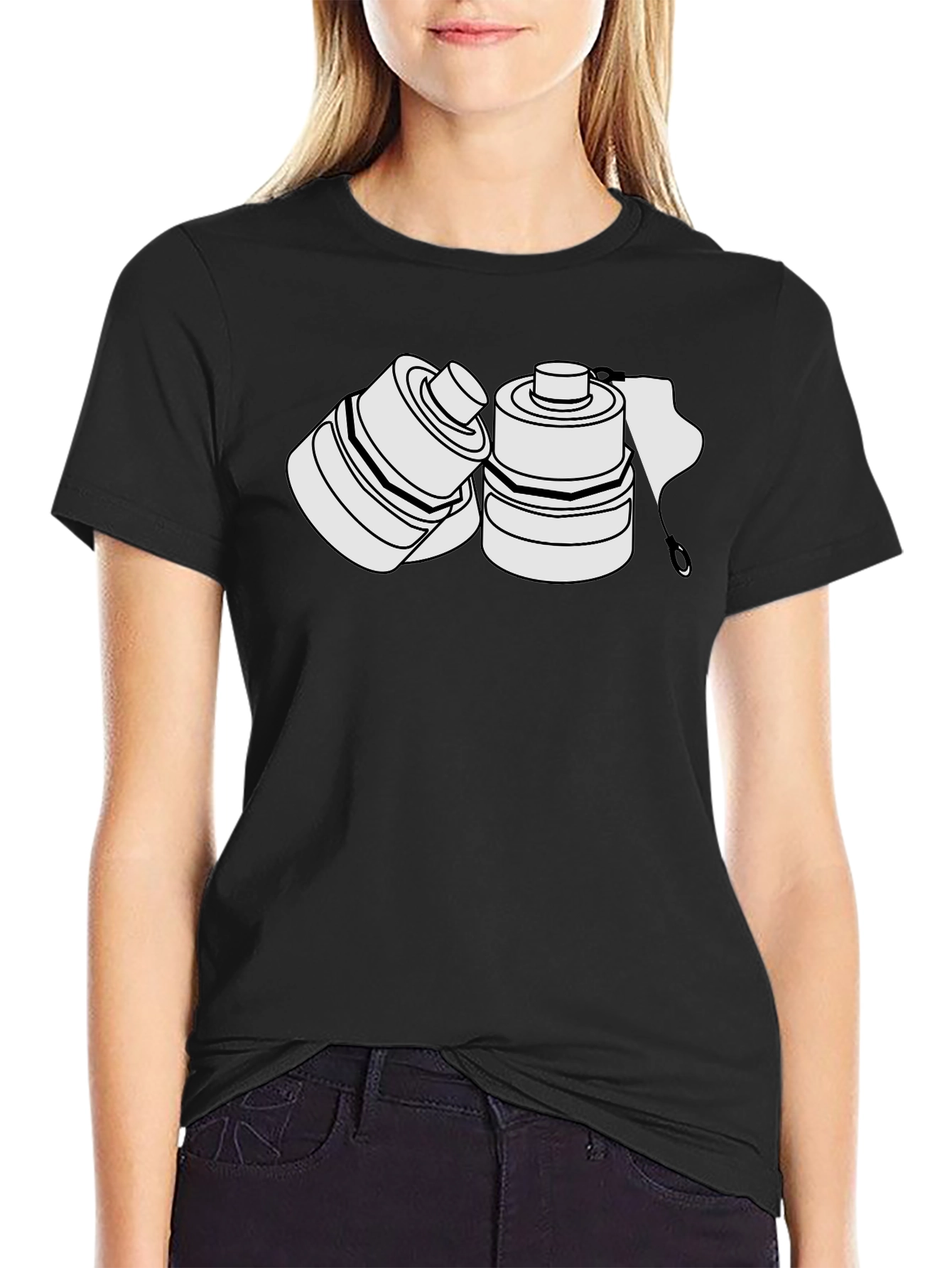 Unique Graphic T-Shirt - Black