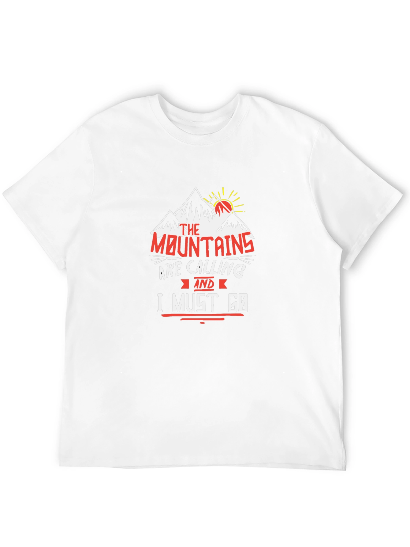 Mountains are Calling Black Graphic Tee