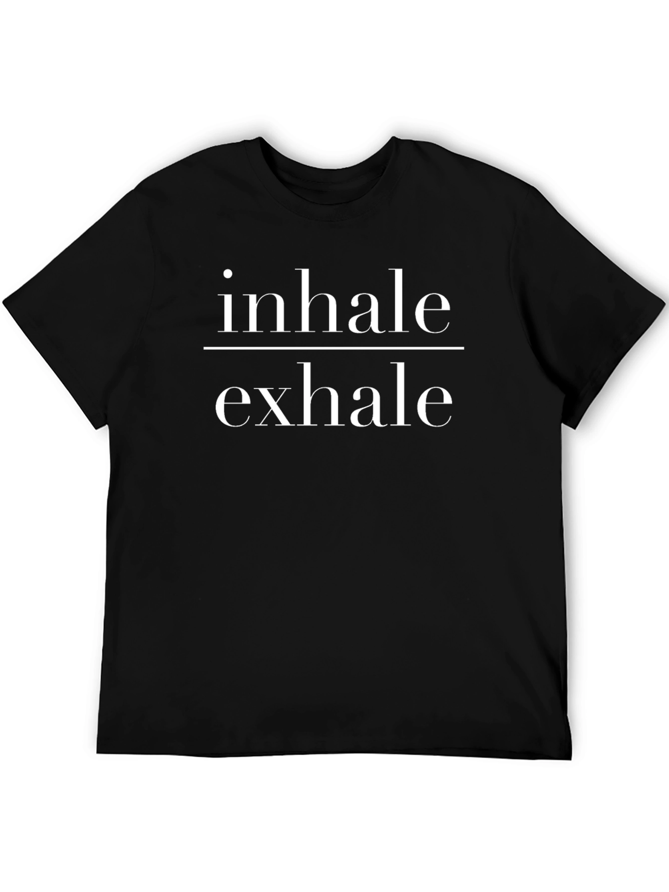 Inhale Exhale Graphic T-Shirt - Black