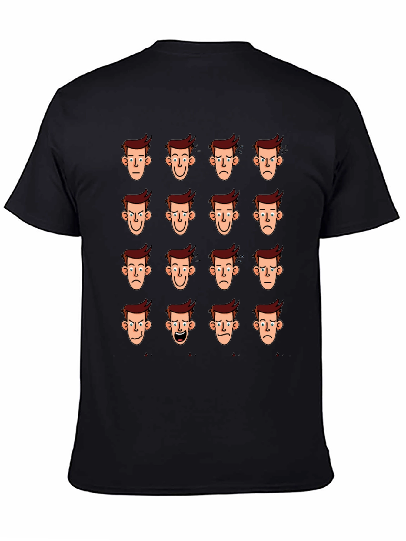 Mood Faces Graphic Tee - Black
