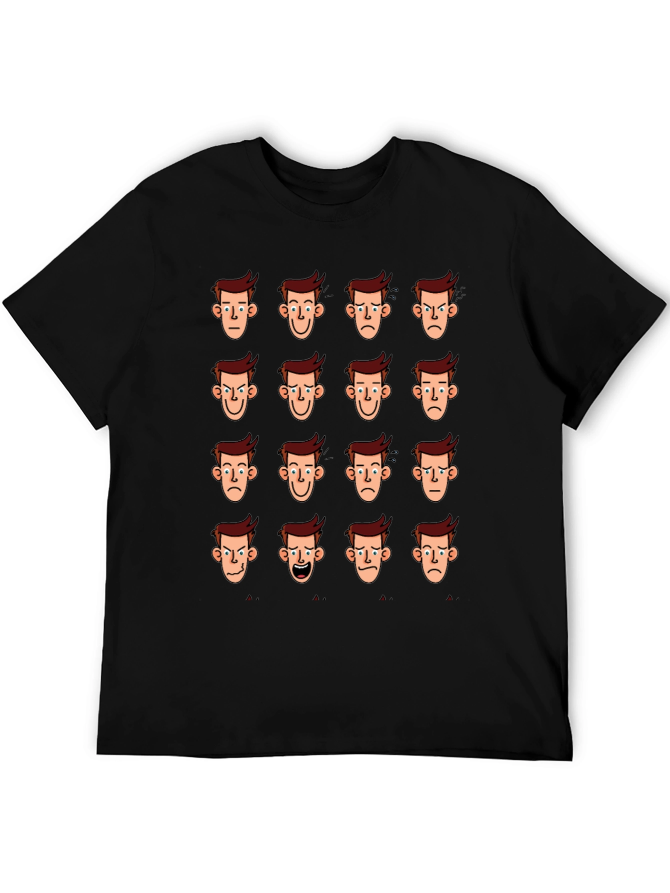 Mood Faces Graphic Tee - Black