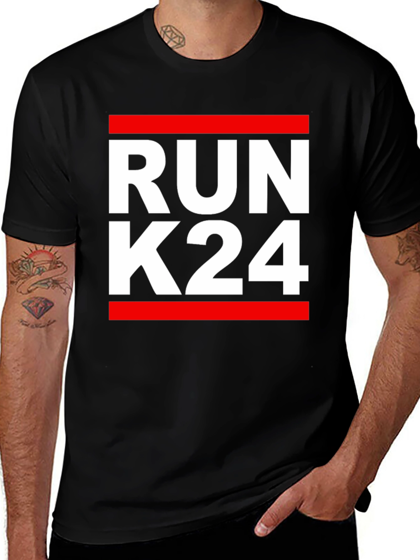 Run K24 Graphic T-Shirt - Black