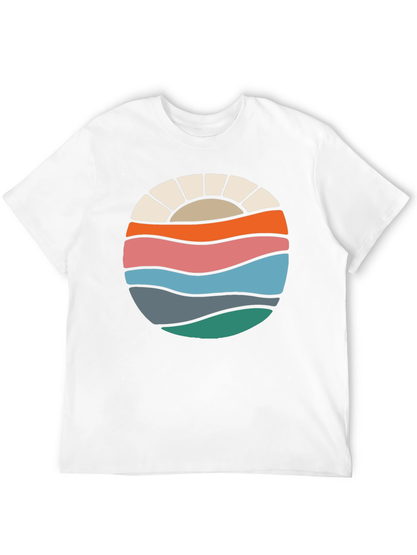 Retro Sunset Wave Graphic Tee