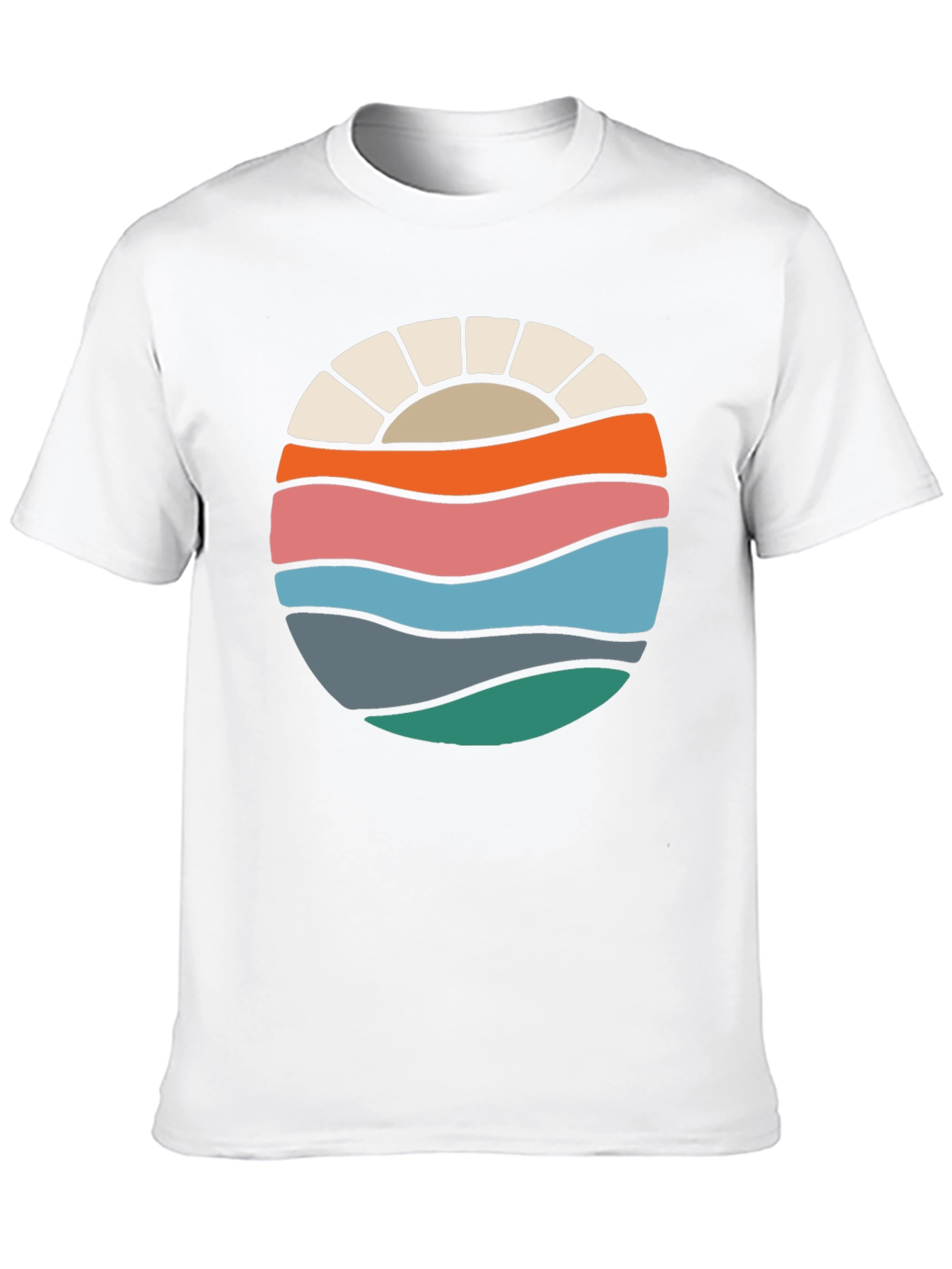 Retro Sunset Wave Graphic Tee