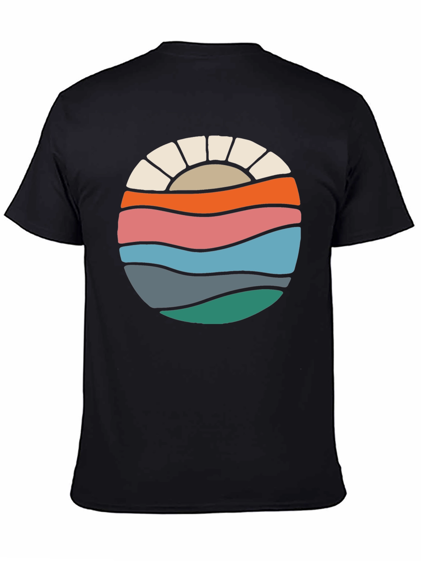 Retro Sunset Wave Graphic Tee