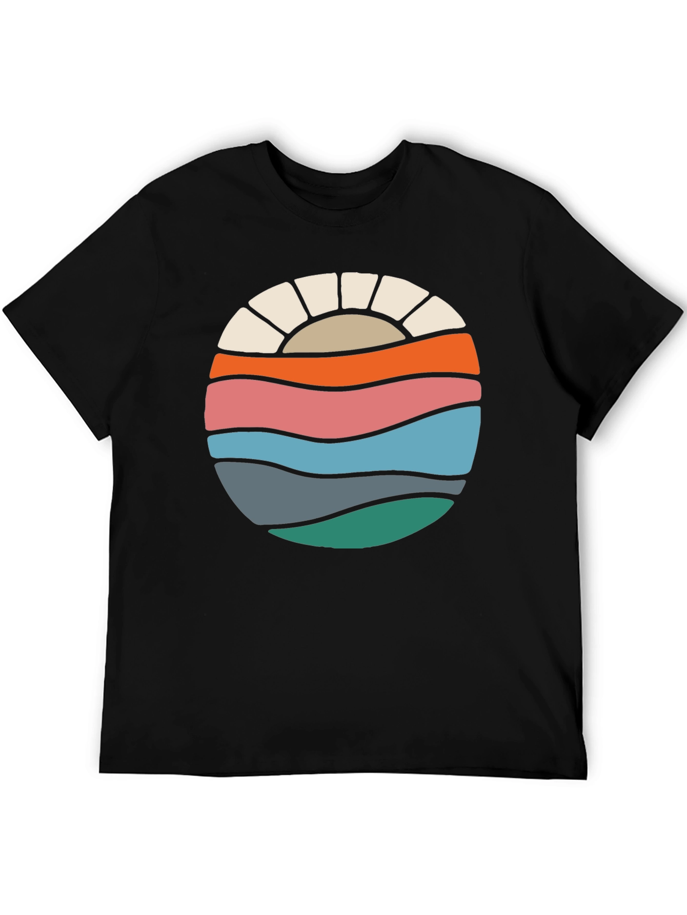 Retro Sunset Wave Graphic Tee