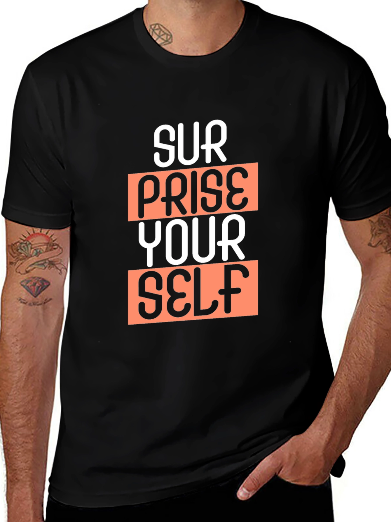 Surprise Yourself Graphic Tee - Black