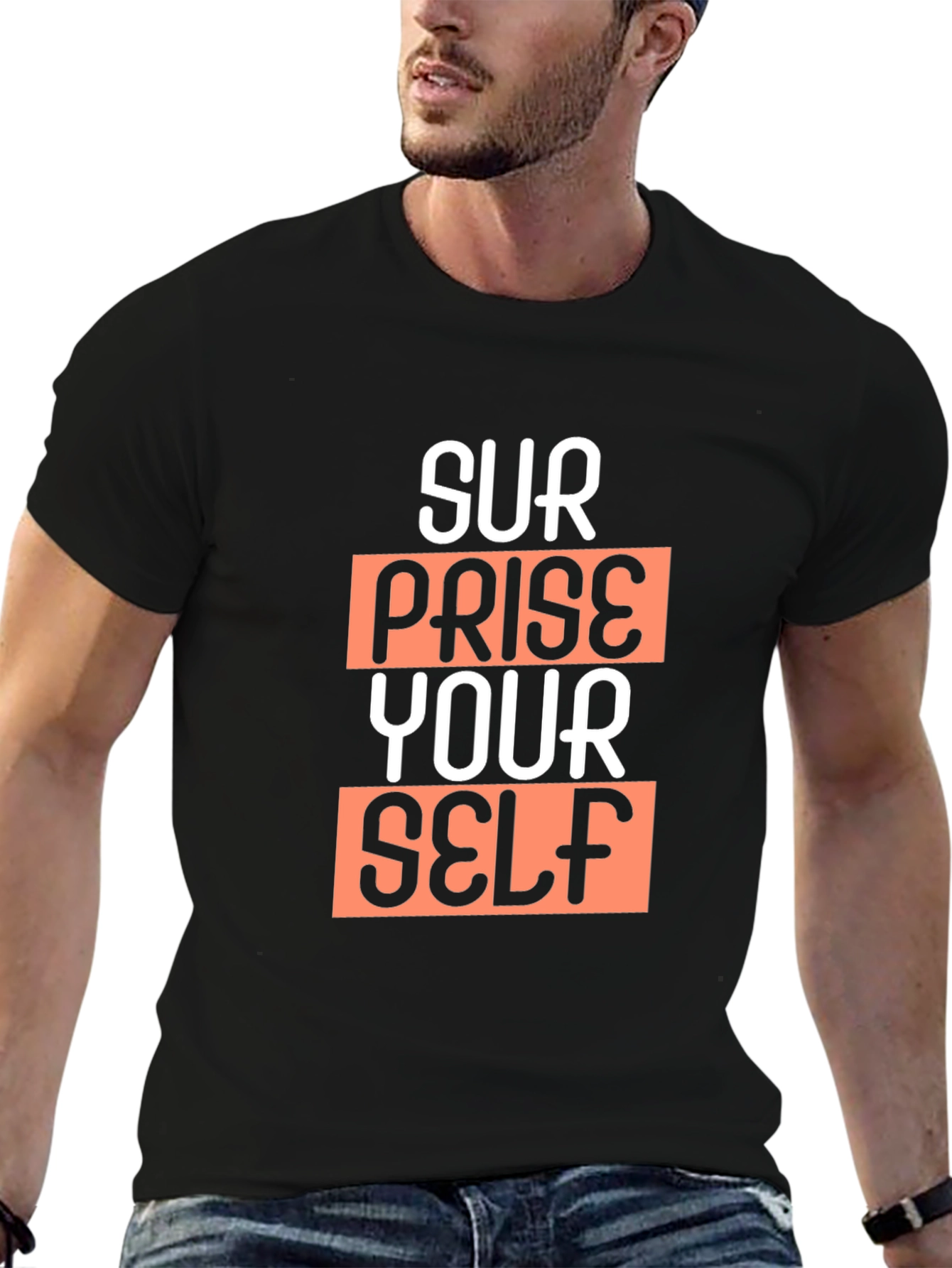 Surprise Yourself Graphic Tee - Black