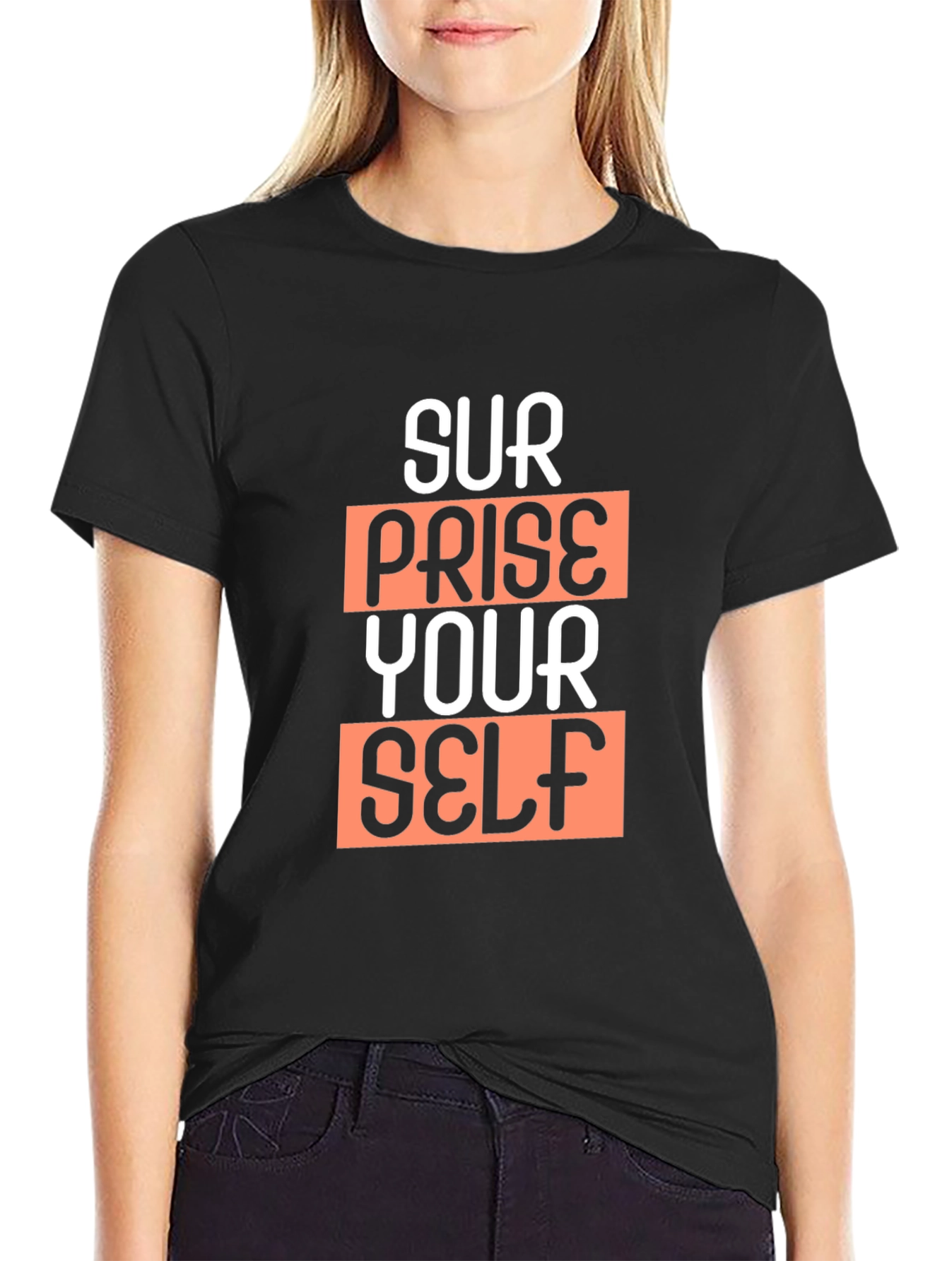 Surprise Yourself Graphic Tee - Black