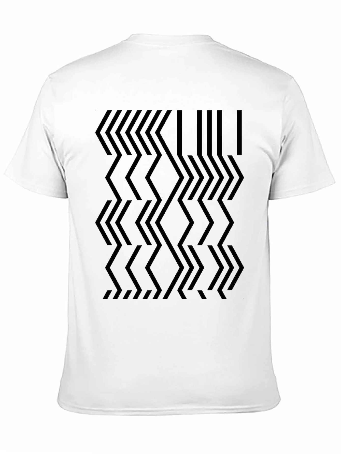 Abstract Geometric Pattern Black T-Shirt