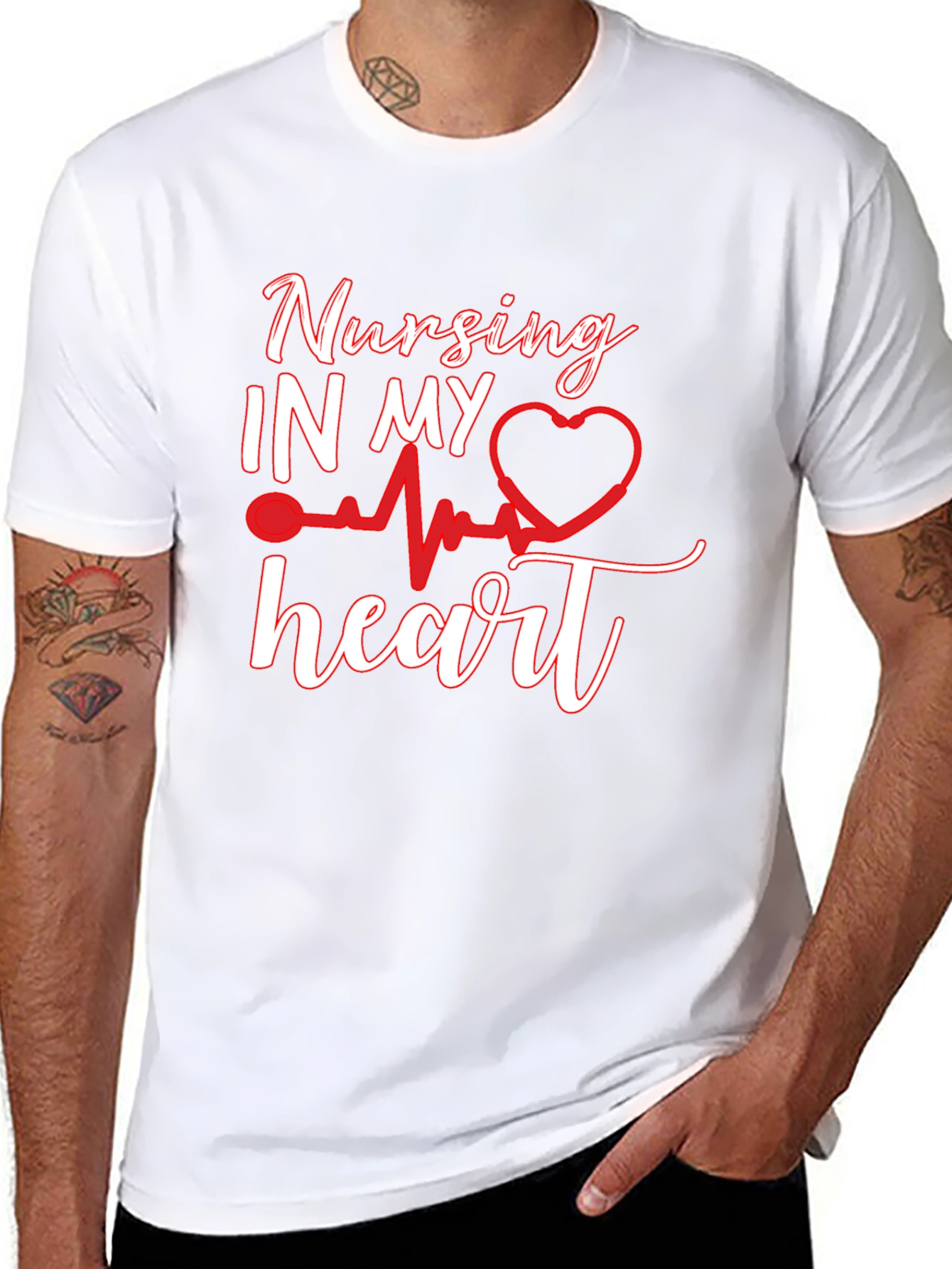 Nursing In My Heart Black T-Shirt