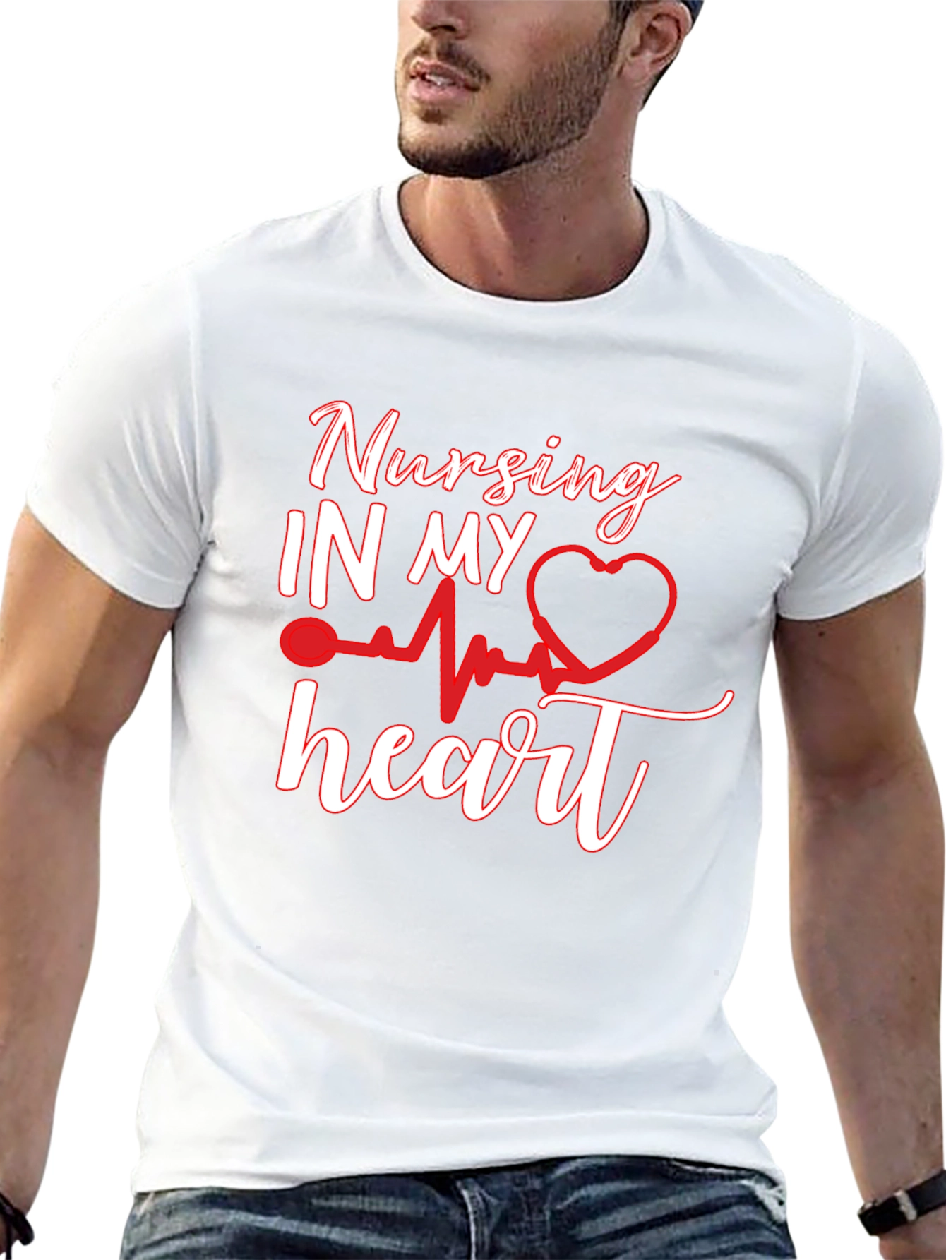 Nursing In My Heart Black T-Shirt