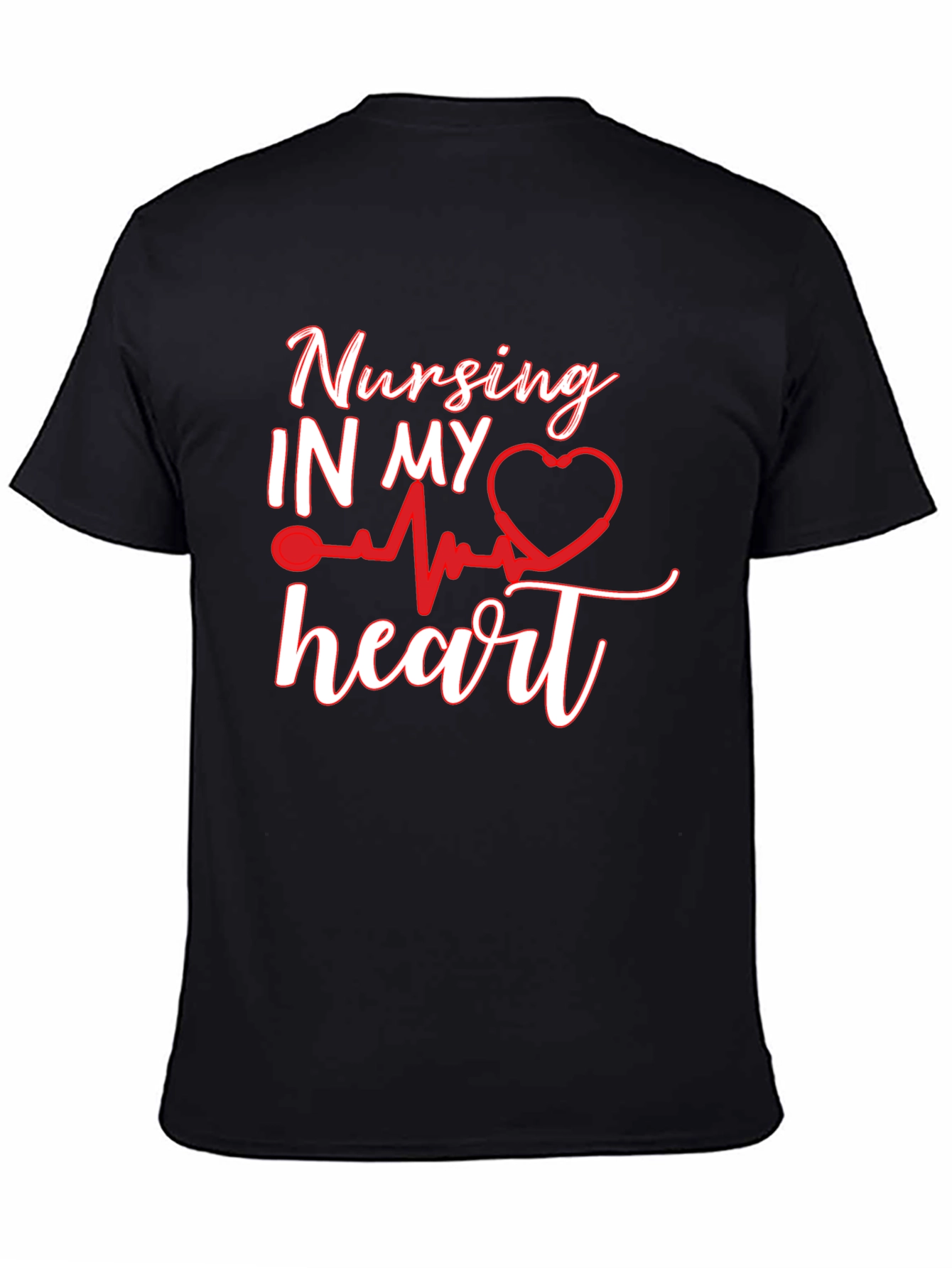 Nursing In My Heart Black T-Shirt
