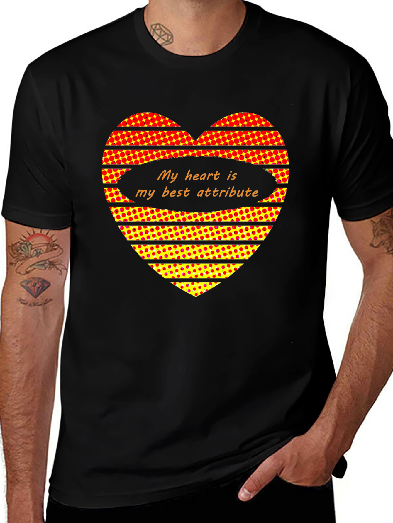 Heart Attribute Black T-Shirt