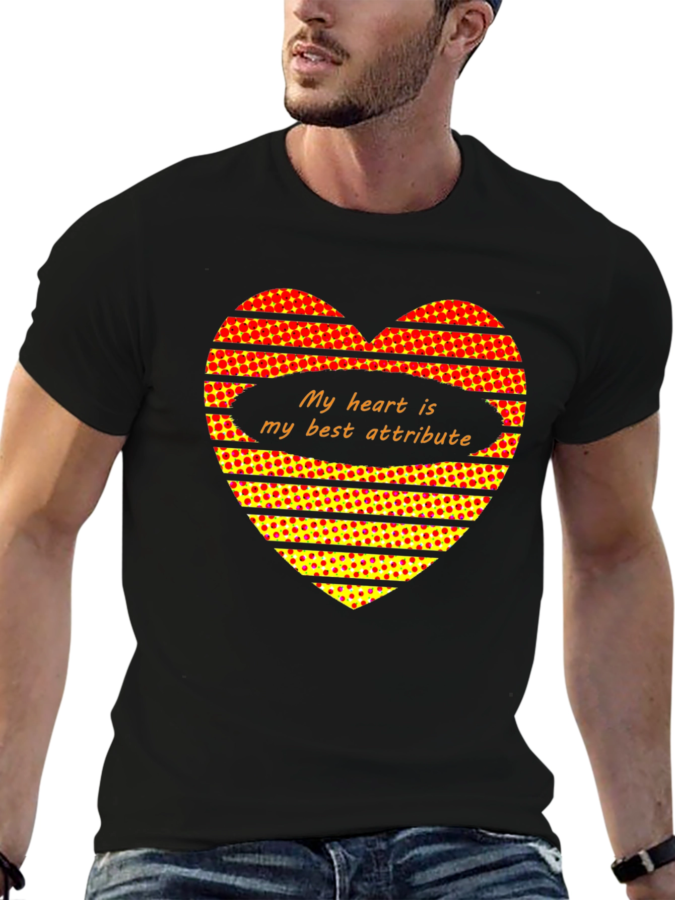 Heart Attribute Black T-Shirt