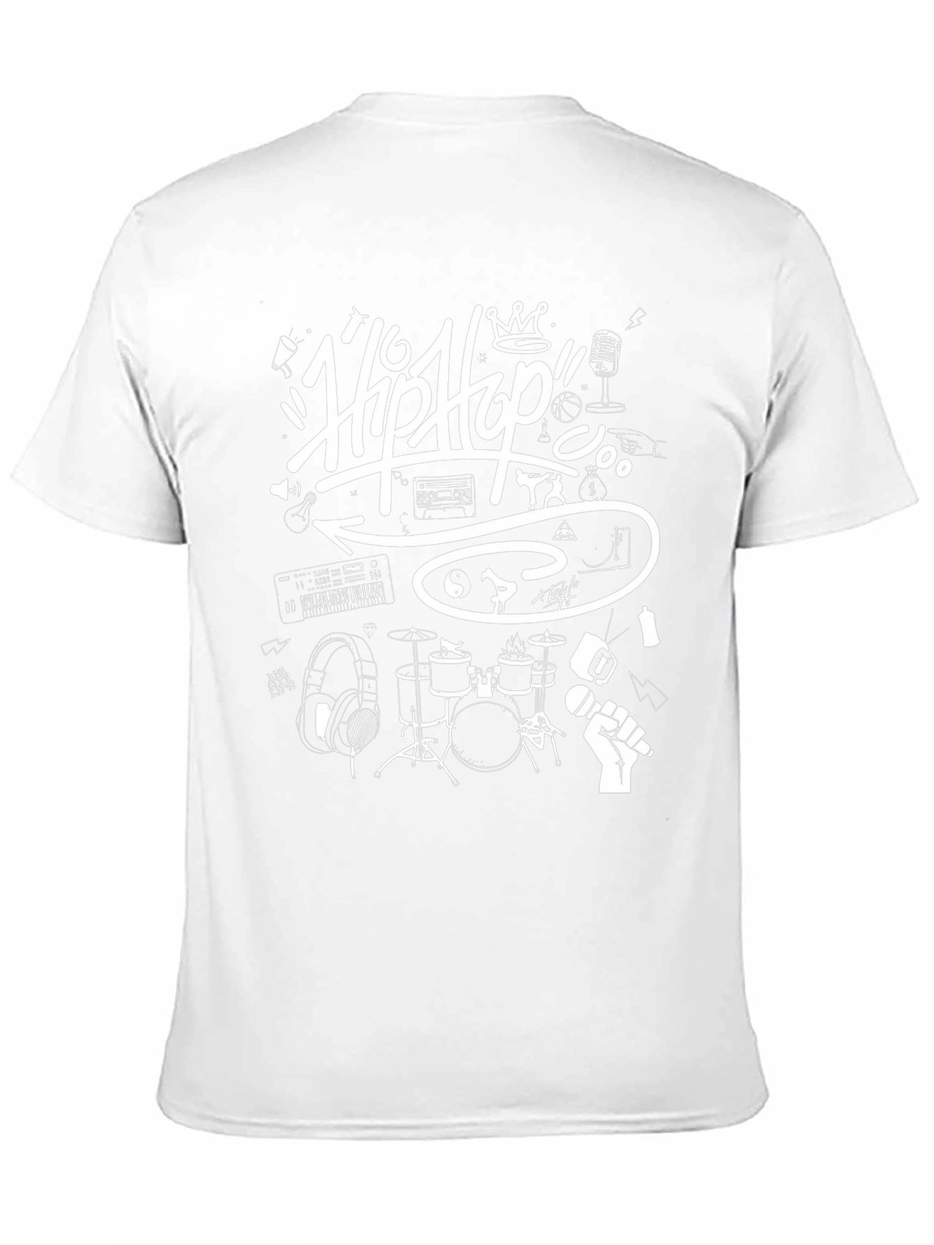 Hip Hop Graphic T-Shirt - Black