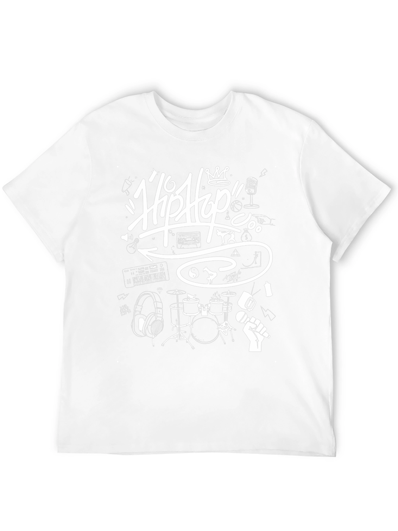 Hip Hop Graphic T-Shirt - Black