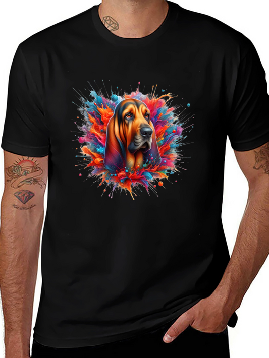Dog Splatter Art Graphic T-Shirt