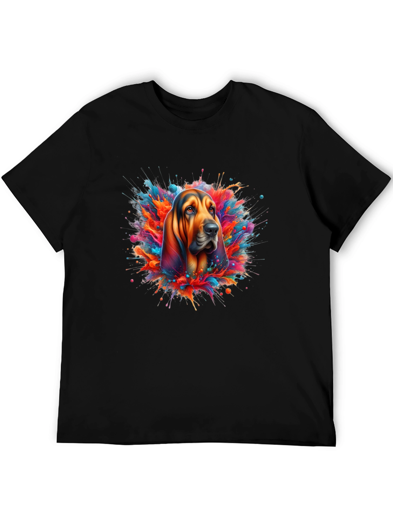 Dog Splatter Art Graphic T-Shirt