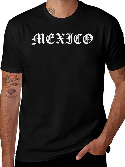 Mexico Graphic Tee - Bold Black Cotton Blend Shirt
