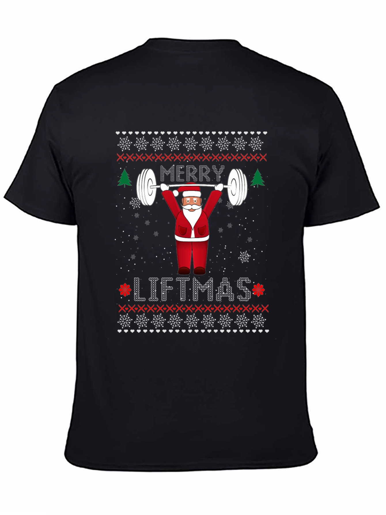 Merry Liftmas Weightlifting Santa T-Shirt