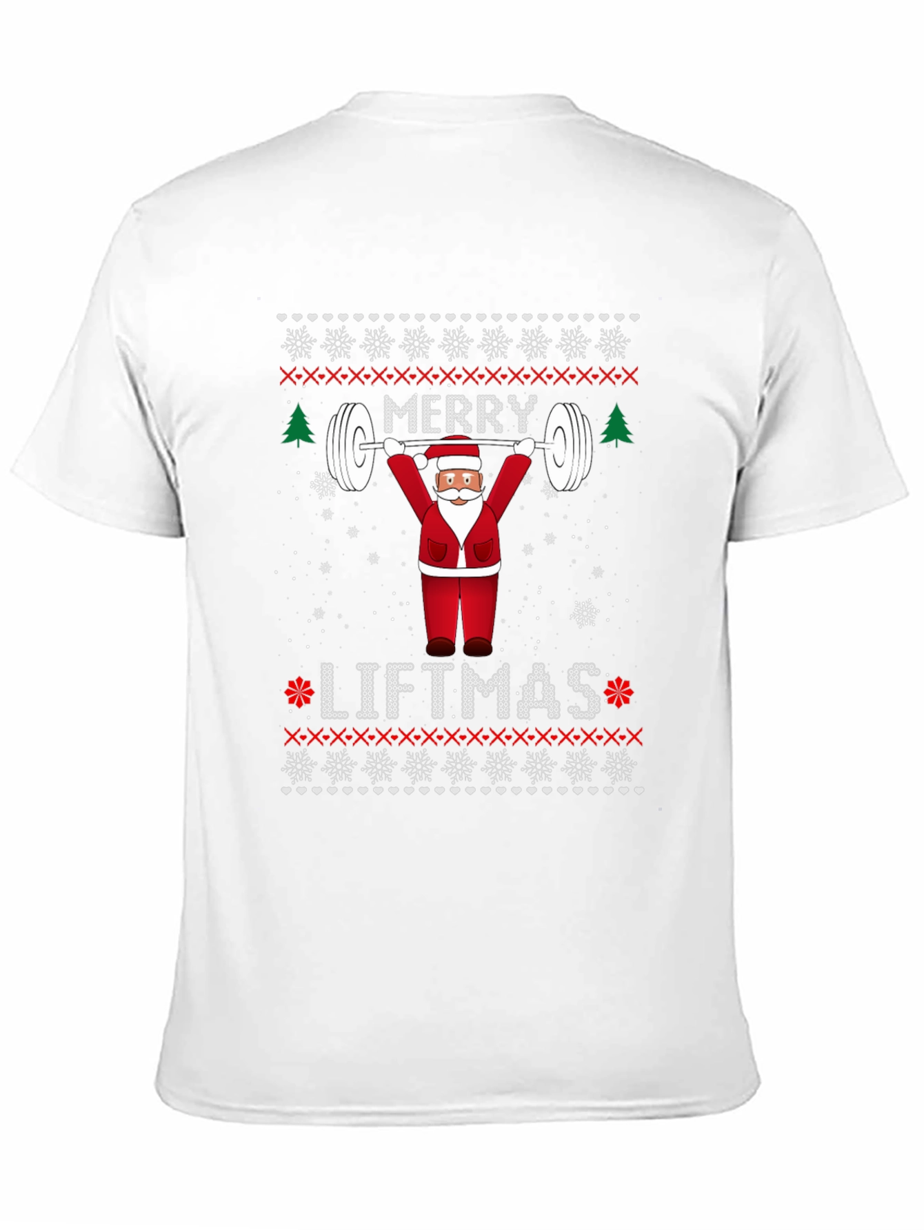 Merry Liftmas Weightlifting Santa T-Shirt