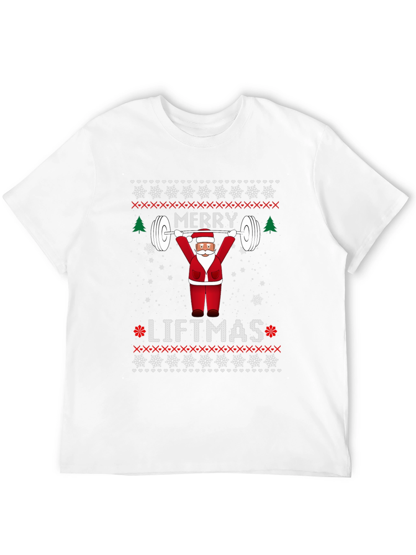 Merry Liftmas Weightlifting Santa T-Shirt