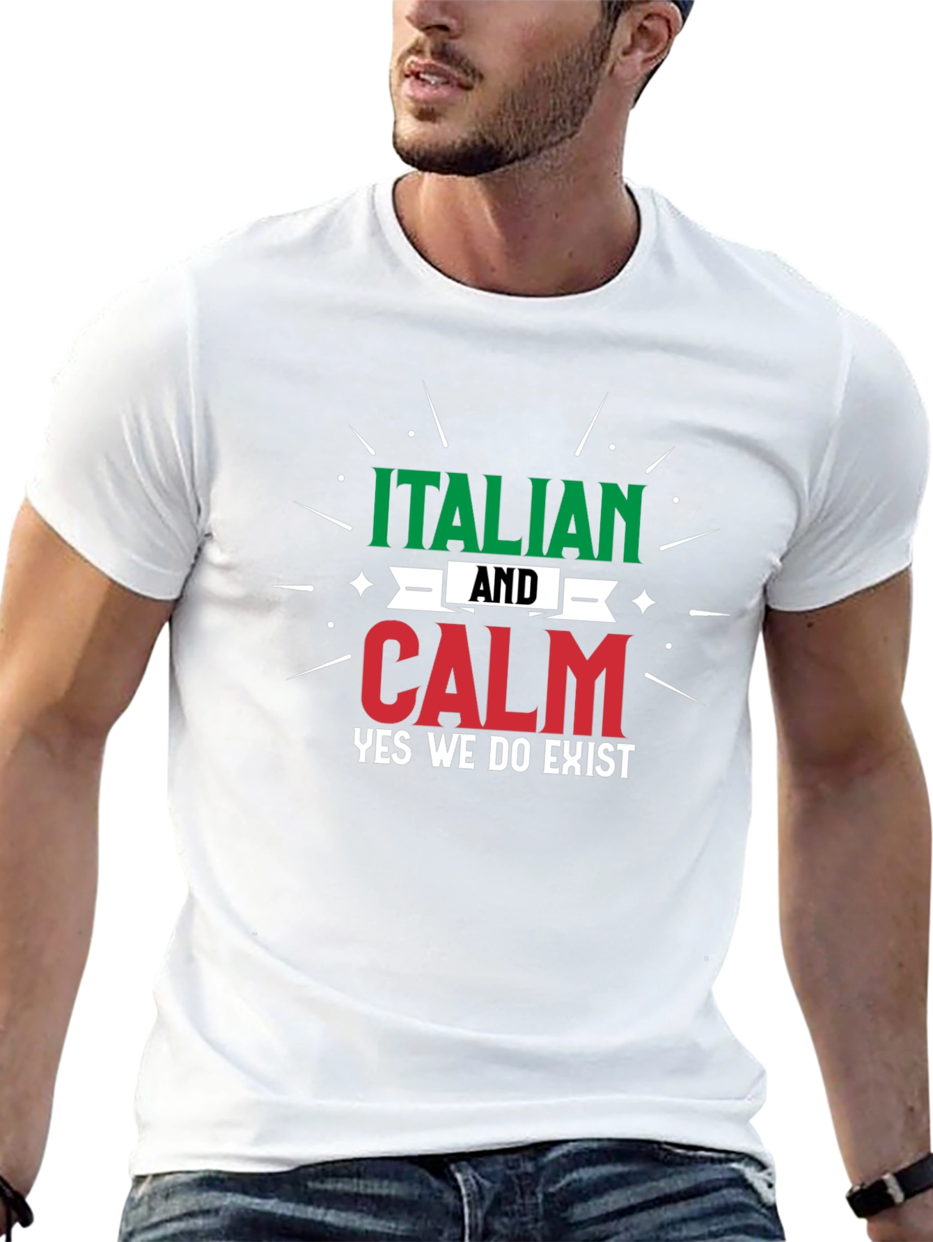 Italian and Calm T-Shirt - Funny Italian Pride Tee