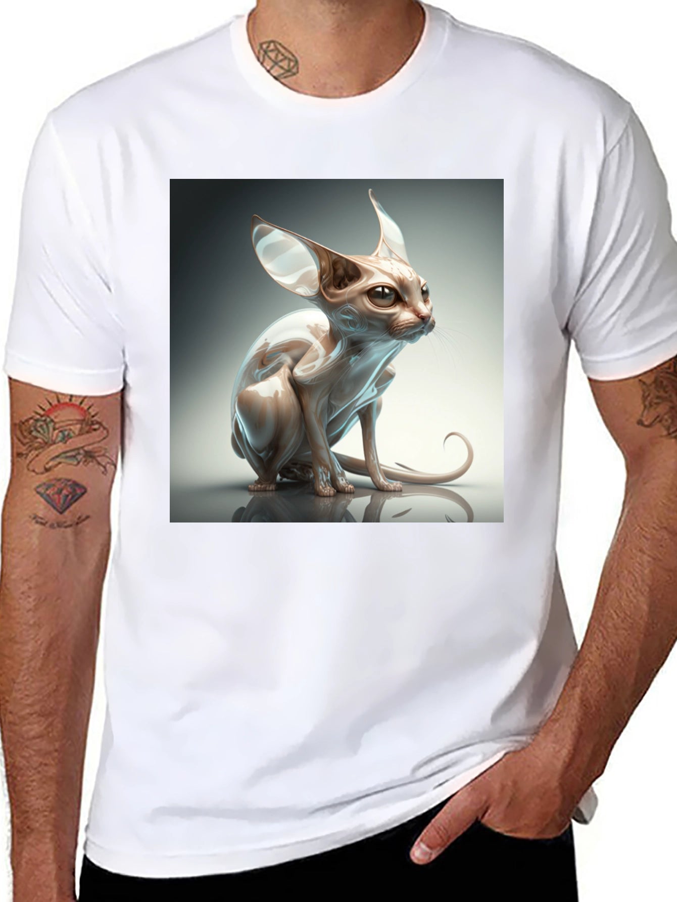 Sphynx Cat Graphic T-Shirt