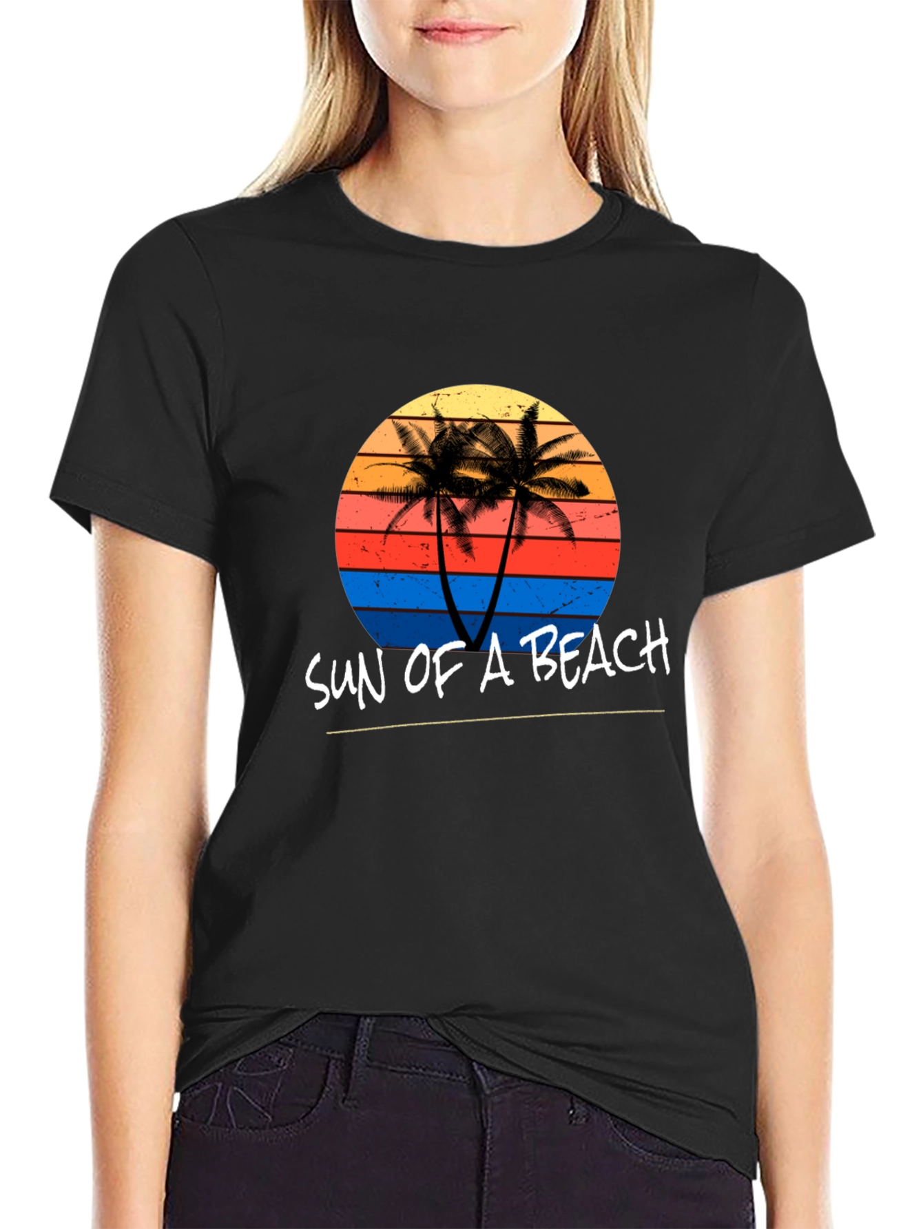Sun of a Beach Graphic Tee - Black T-Shirt