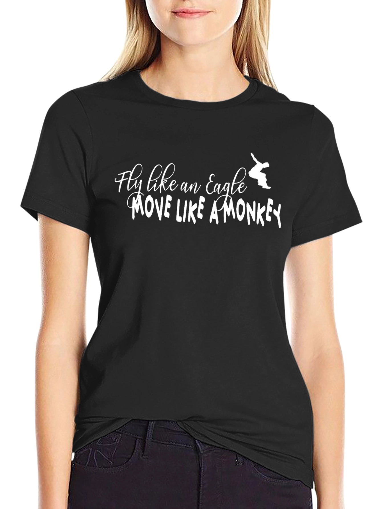 Fly Like An Eagle T-Shirt - Black Graphic Tee