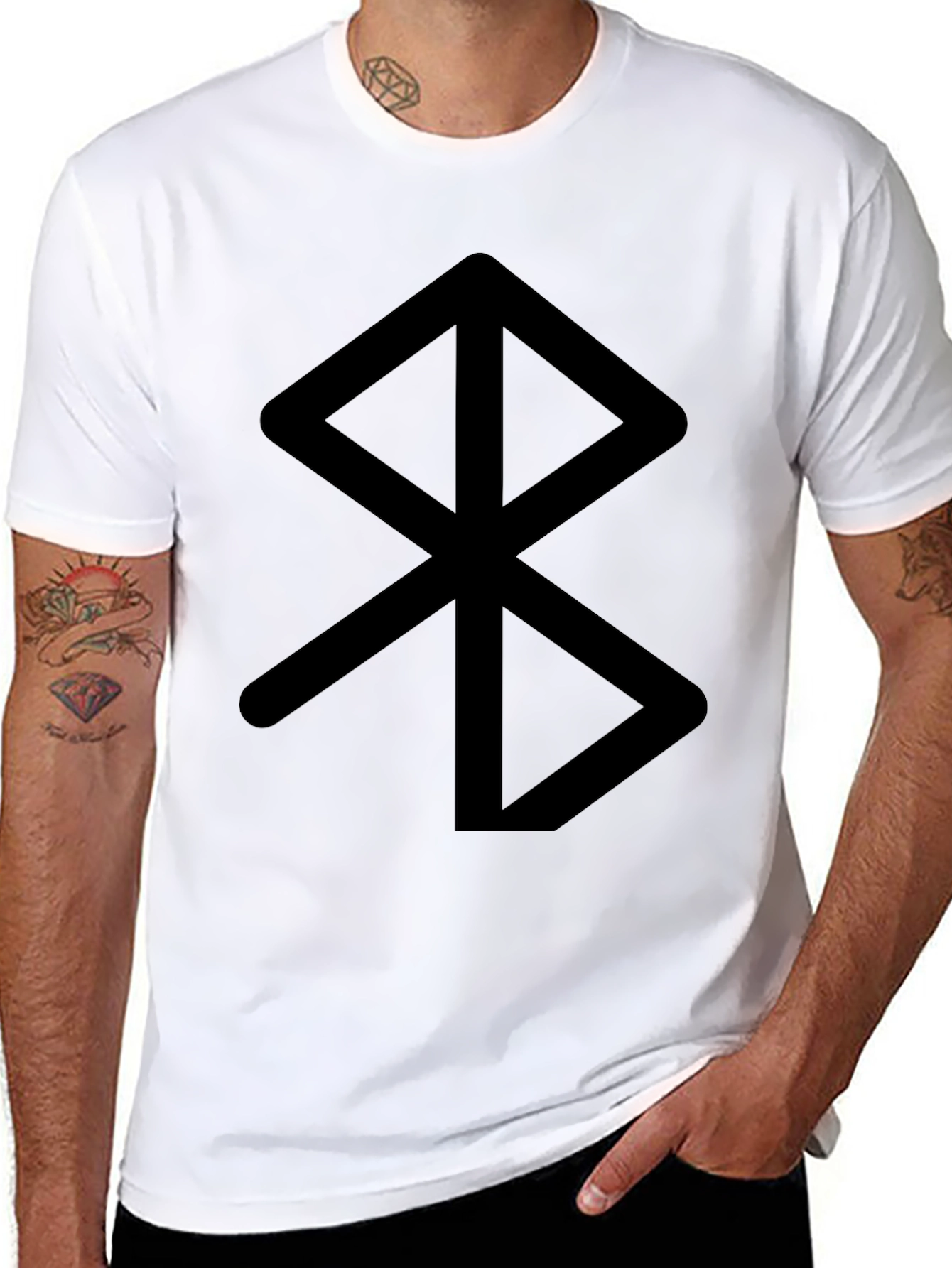 Bluetooth Symbol Black T-Shirt