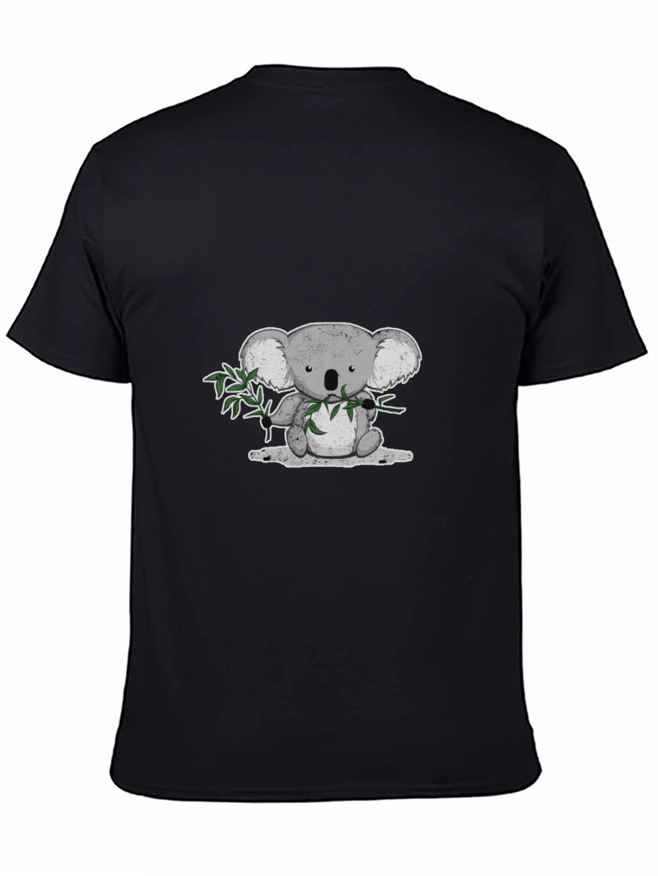 Koala Bear Graphic T-Shirt - Black Cotton Tee