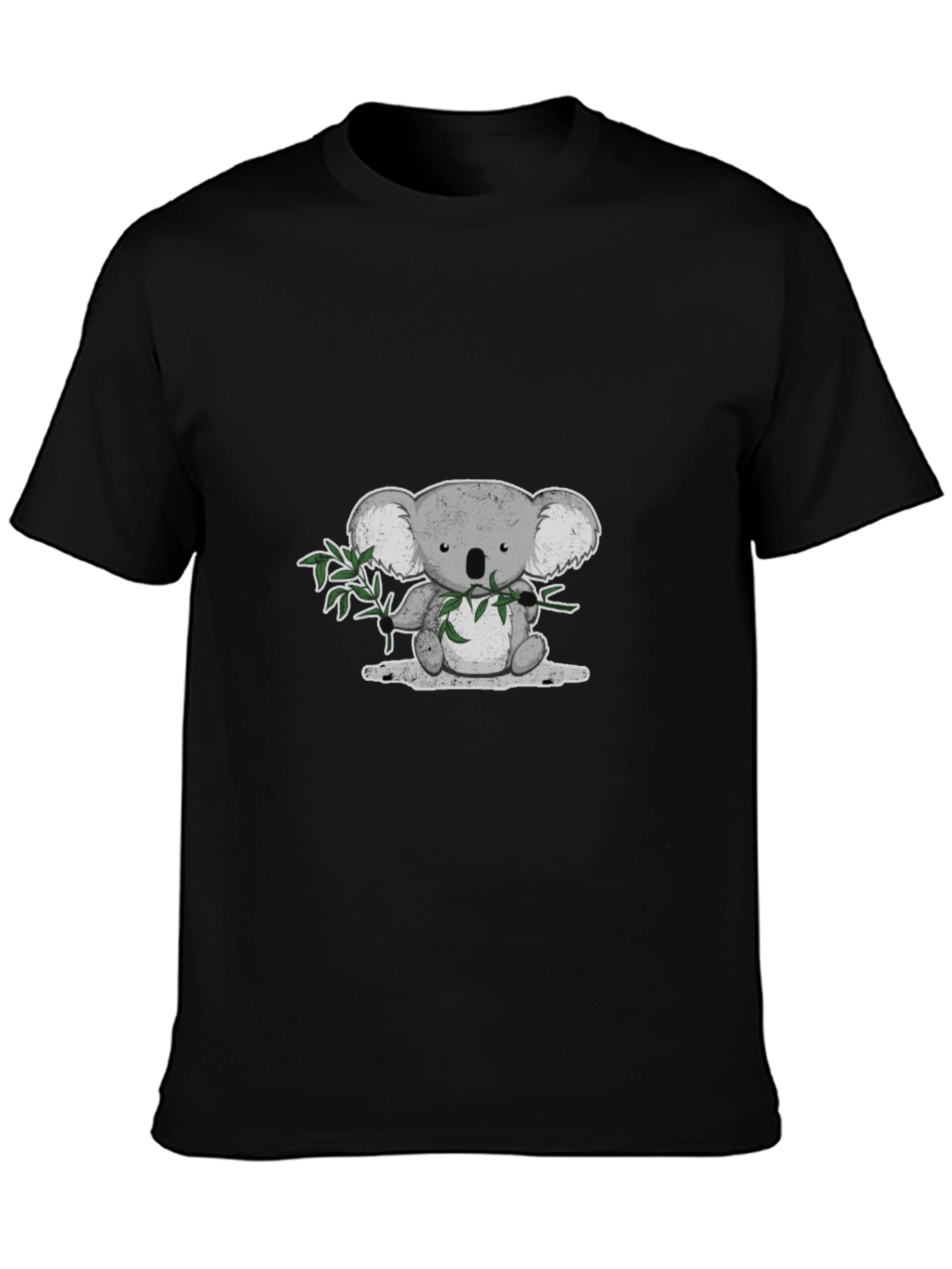 Koala Bear Graphic T-Shirt - Black Cotton Tee
