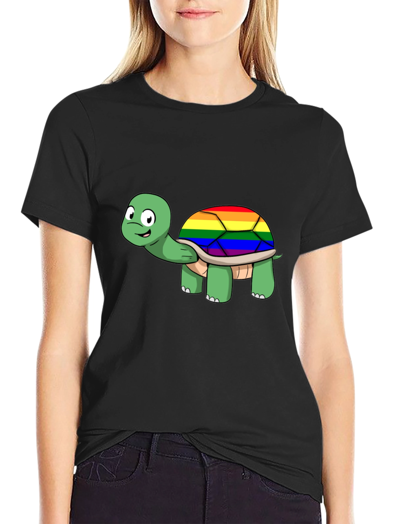 LGBT Rainbow Turtle Graphic T-Shirt
