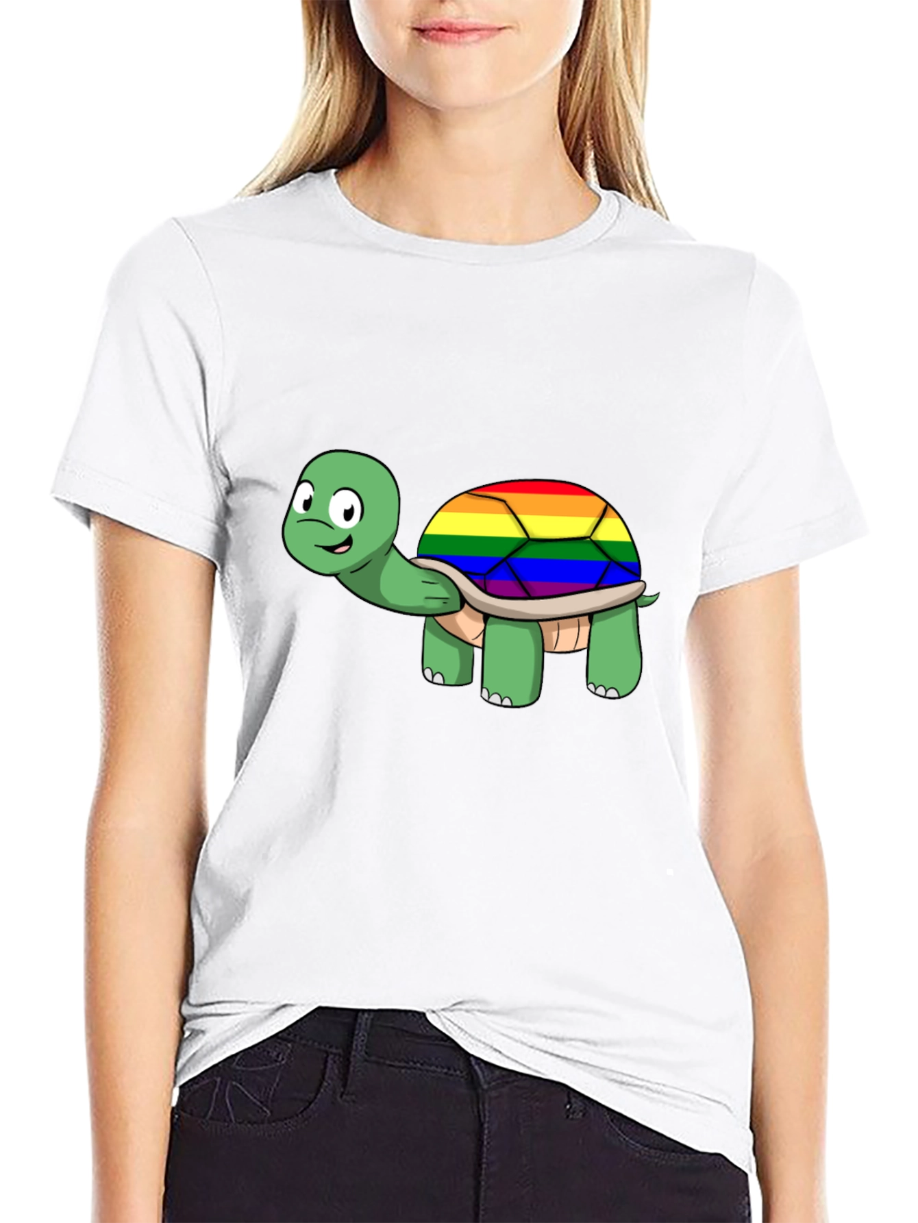 LGBT Rainbow Turtle Graphic T-Shirt