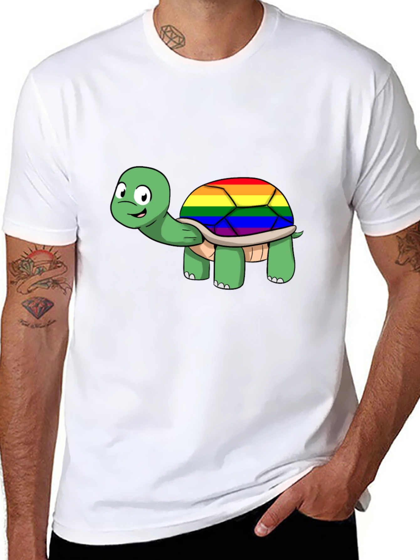 LGBT Rainbow Turtle Graphic T-Shirt