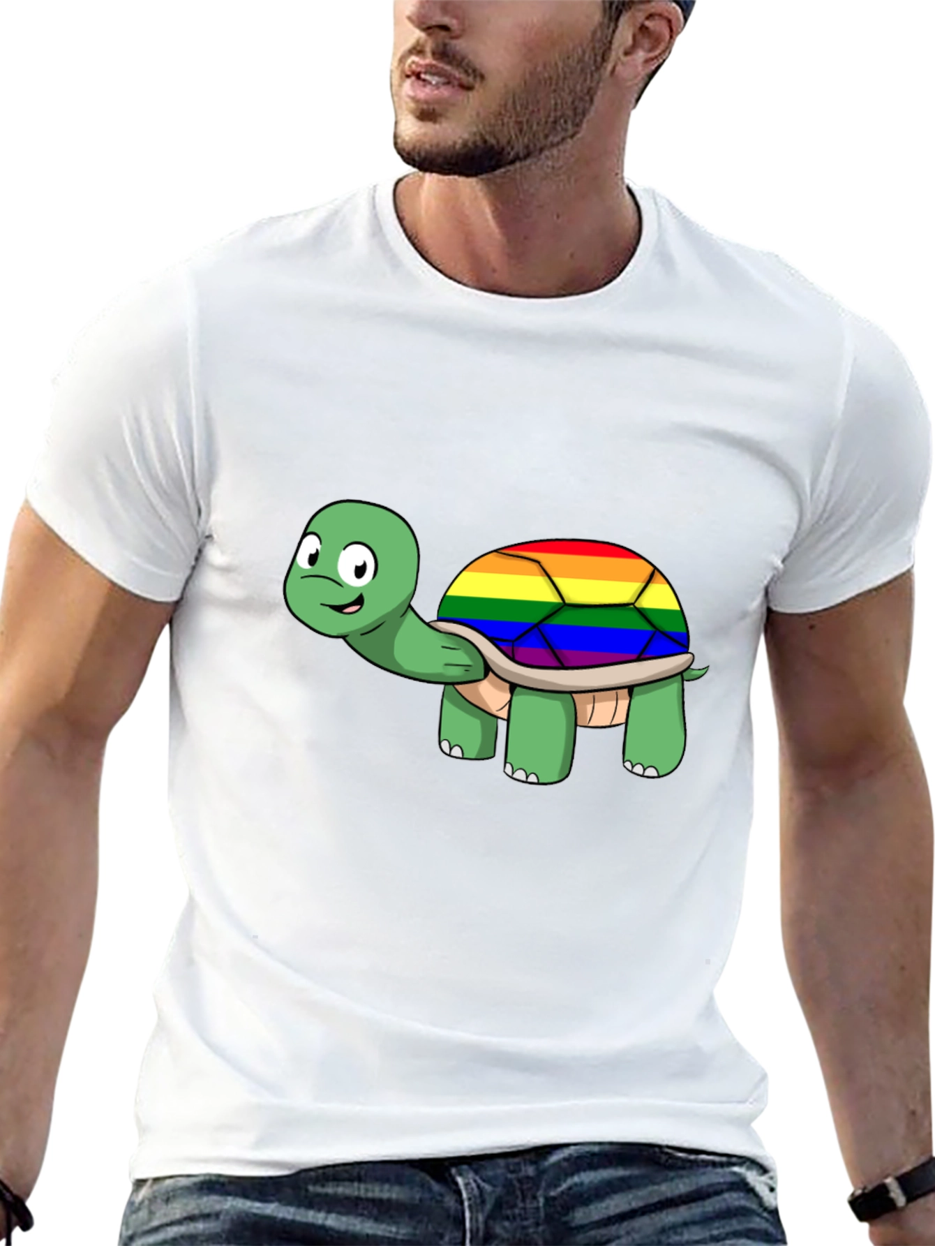 LGBT Rainbow Turtle Graphic T-Shirt