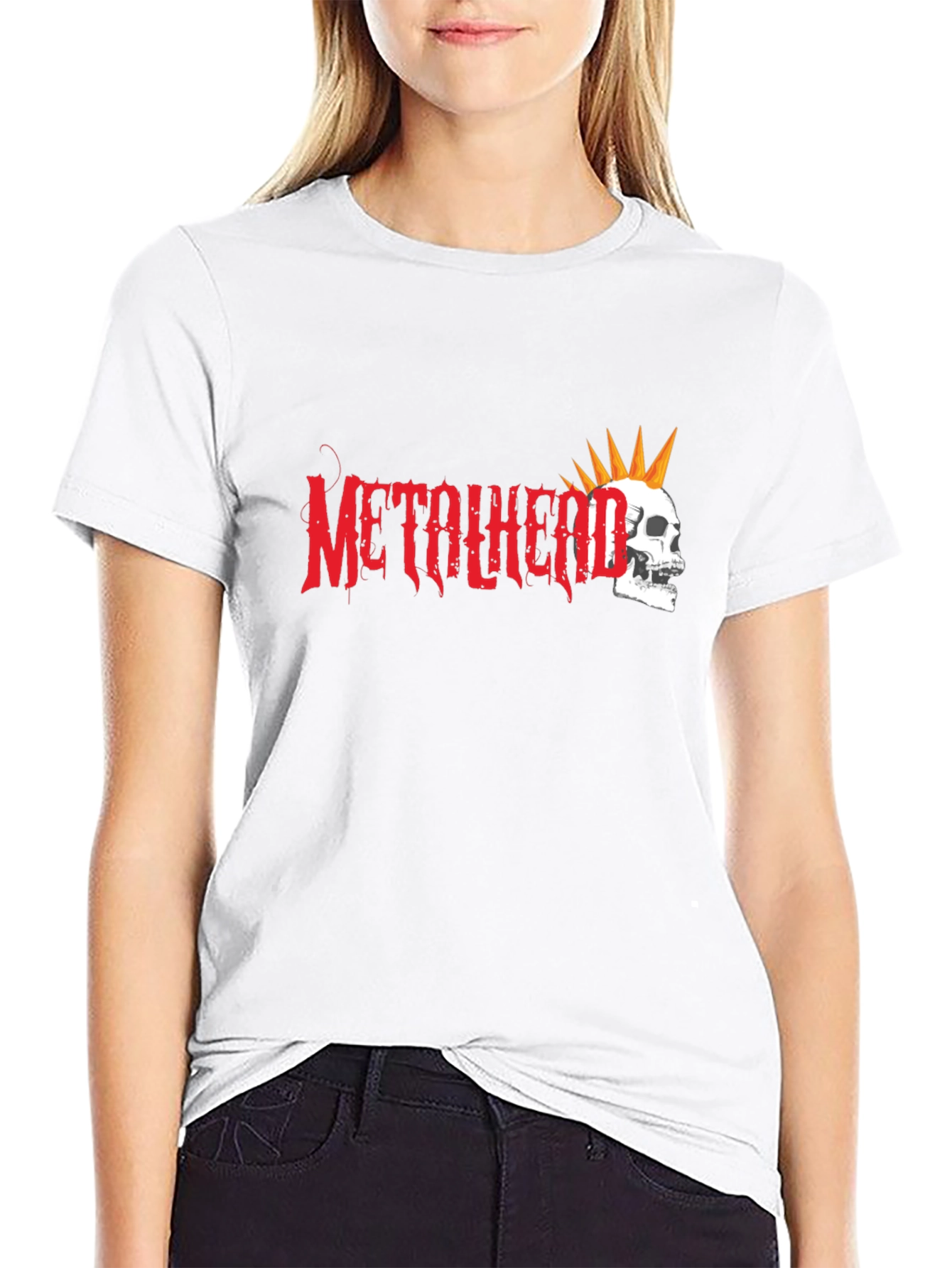 Metalhead Skull Graphic T-Shirt - Black Cotton Tee