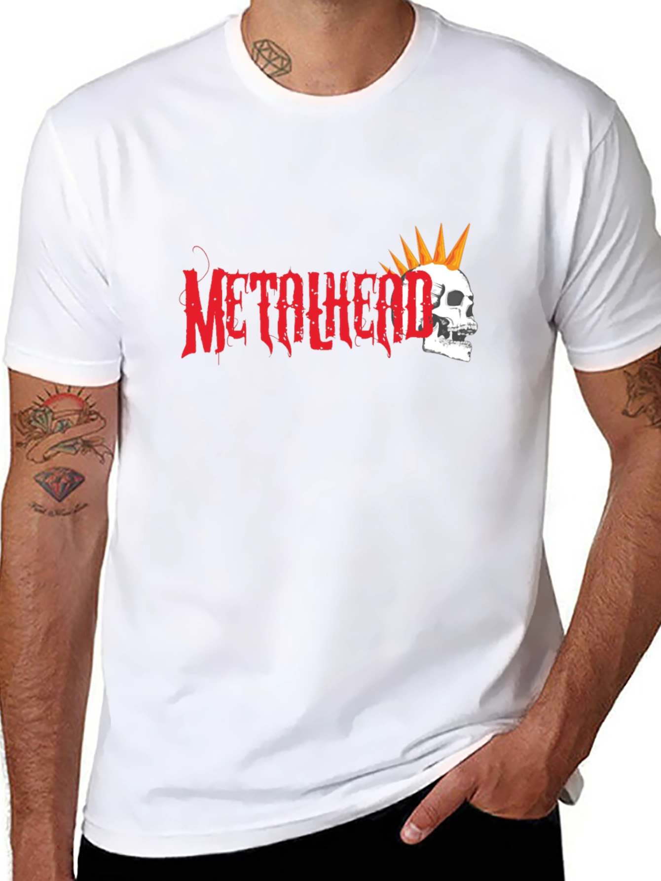 Metalhead Skull Graphic T-Shirt - Black Cotton Tee