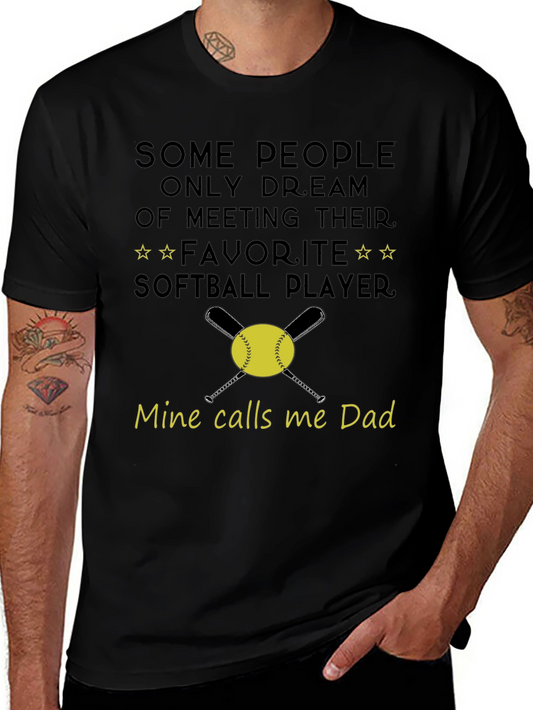 Softball Dad Graphic Tee - Gift for Softball Fathers