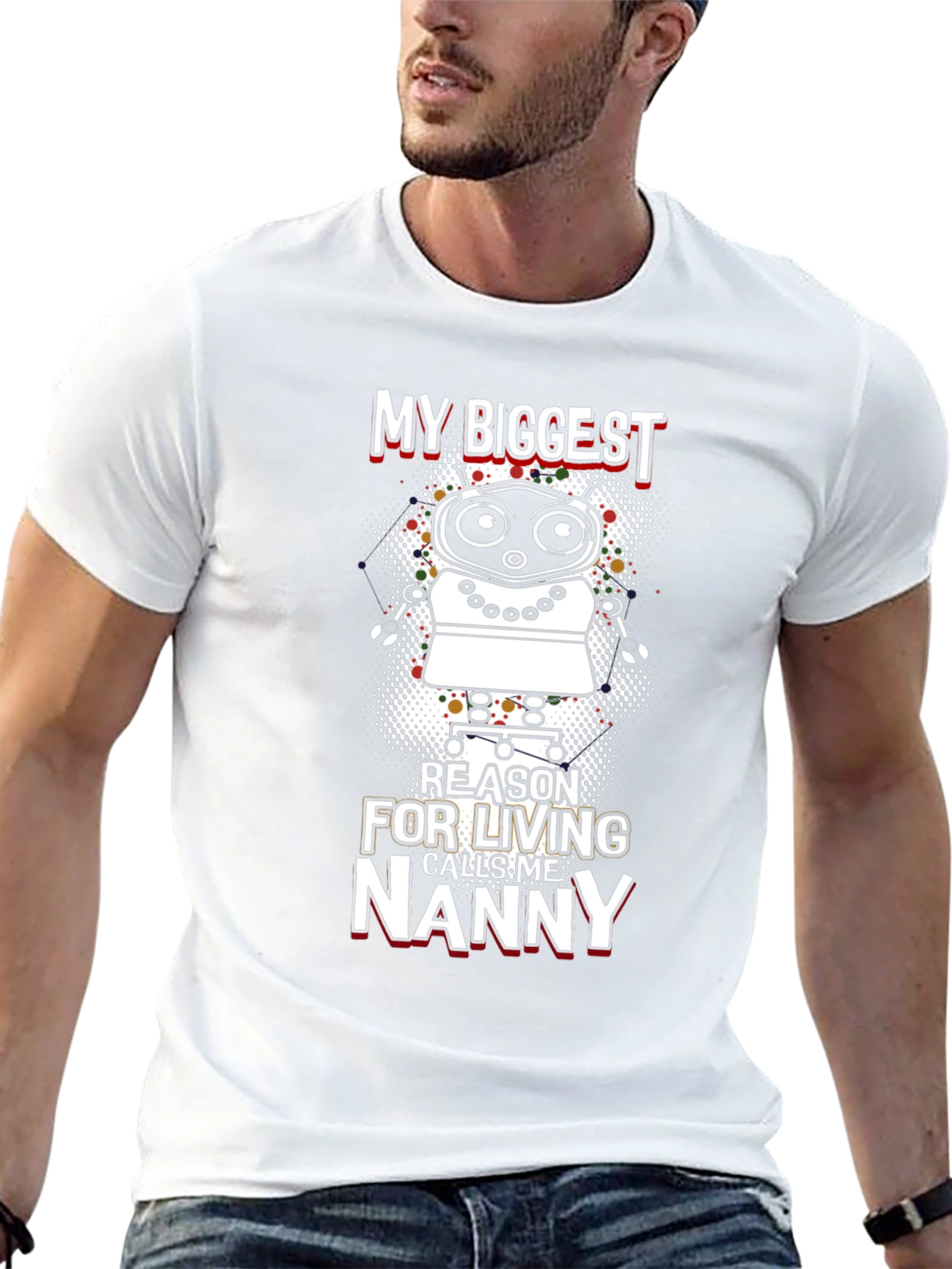 My Biggest Reason Nanny Robot Graphic Tee